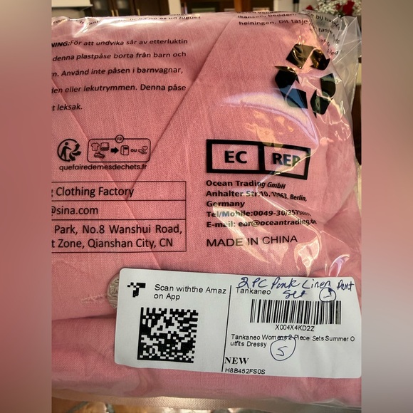 NWT 2PC PINK PANT & BABYDOLL TOP SET-S - Picture 14 of 14